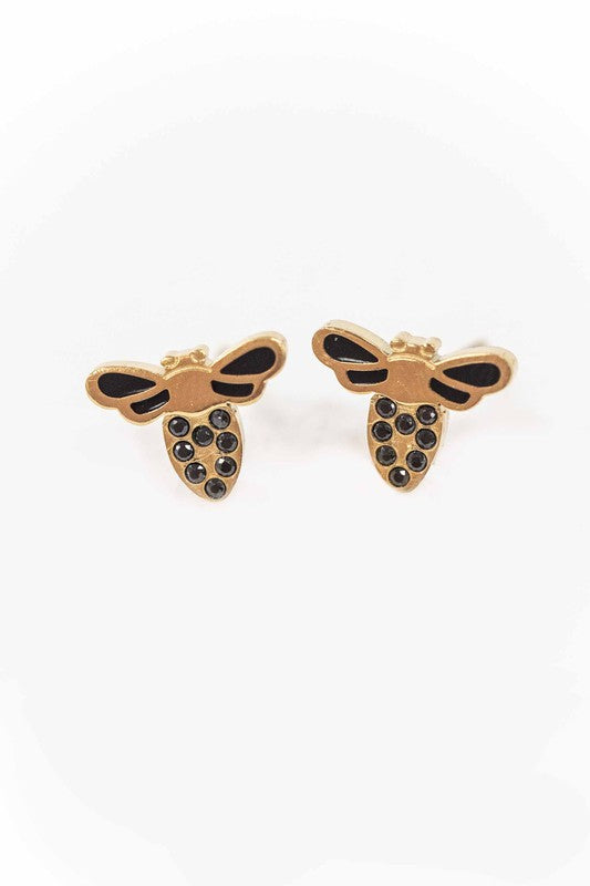 Buzzing Bee Stud Earrings