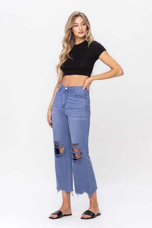 90"s Vintage Crop Flare Jeans