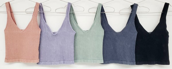 Low Crop V-neck Tank